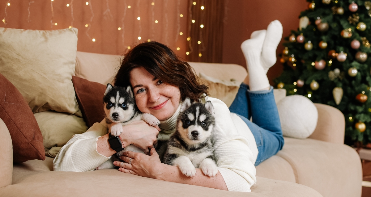 фотосессия с хаски