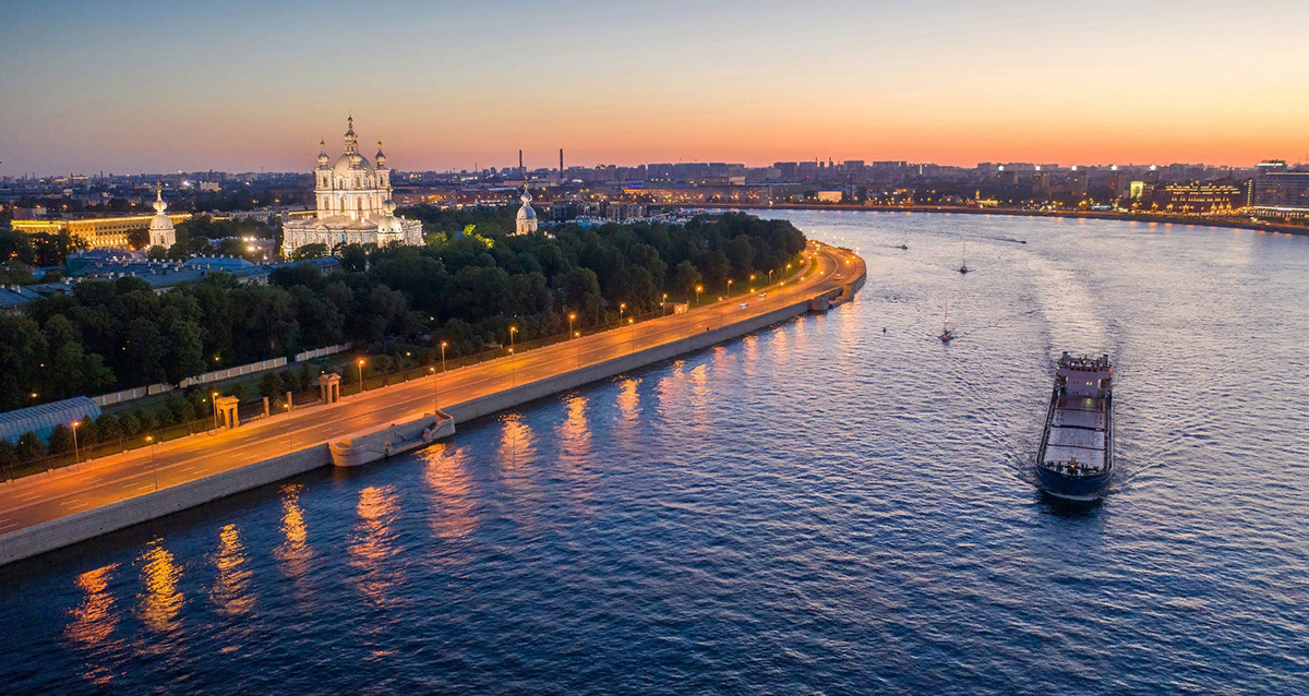 закат в Петербурге
