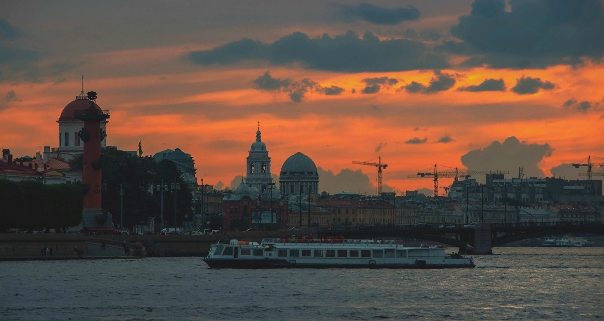 закат в Петербурге