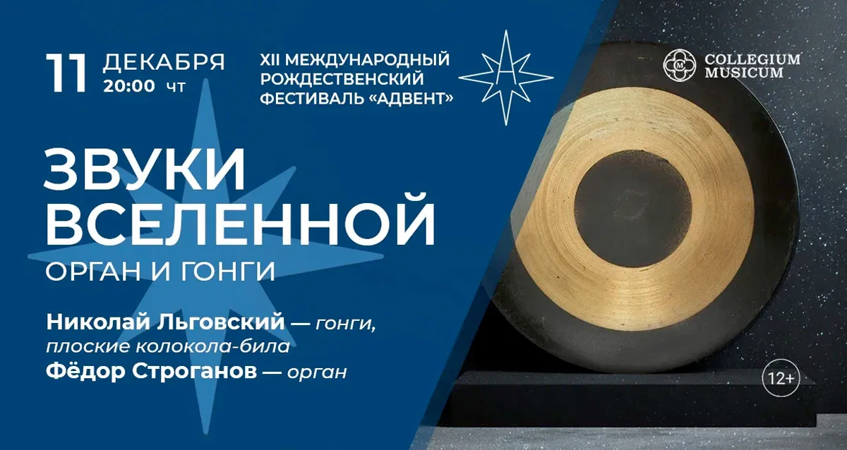 Скидка 30% на XII Рождественский фестиваль «Адвент». Звуки Вселенной: орган и гонги»