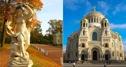 Скидка 44% на однодневный тур «Петергоф — Кронштадт»