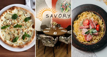 Скидка 30% на меню и напитки в итальянском ресторане Savory
