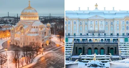 Скидка 44% на однодневный тур «Петергоф — Кронштадт»