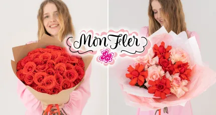 Скидки до 40% на цветы и букеты от MonFler