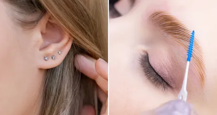 Скидки до 50% на услуги для бровей и ресниц, пирсинг