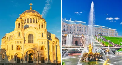 Скидка 35% на автобусный тур «Кронштадт-Петергоф»
