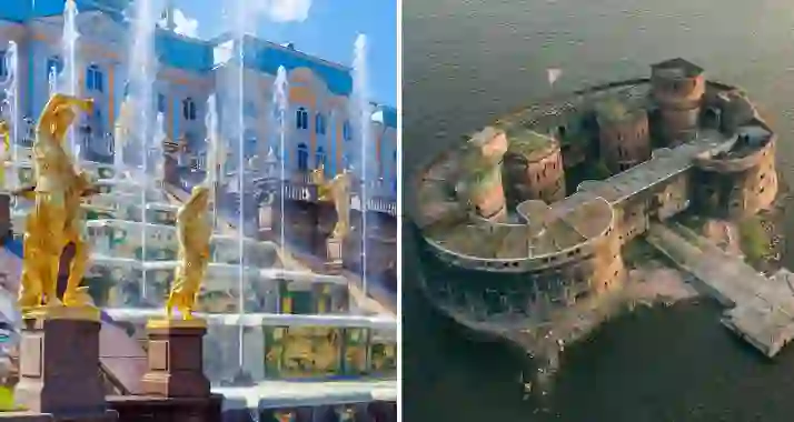 Скидка 41% на экскурсию «Кронштадт-Петергоф: две жемчужины за один день»